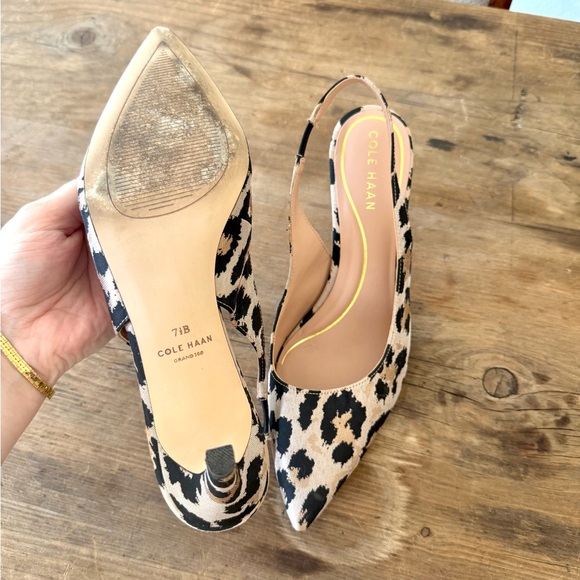 Cole Haan Animal Print Slingback Heels - Picture 4 of 4